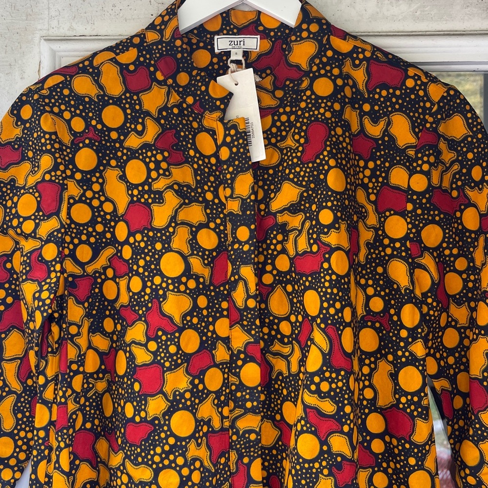 Zuri Kenya dress Black and orange Patterned
